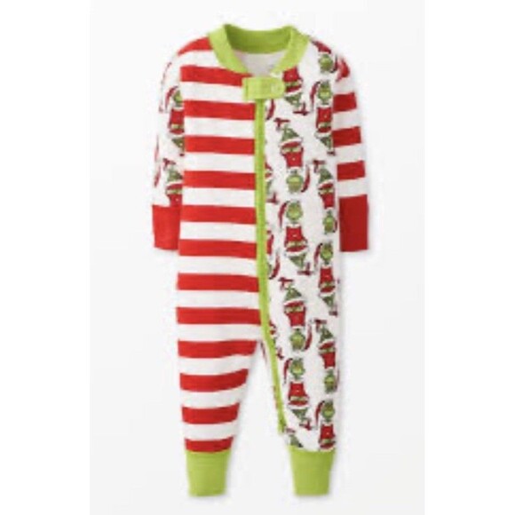 Hanna Andersson Grinch Footless Sleeper PJs 2T Christmas Festive  unisex cotton - Picture 1 of 7